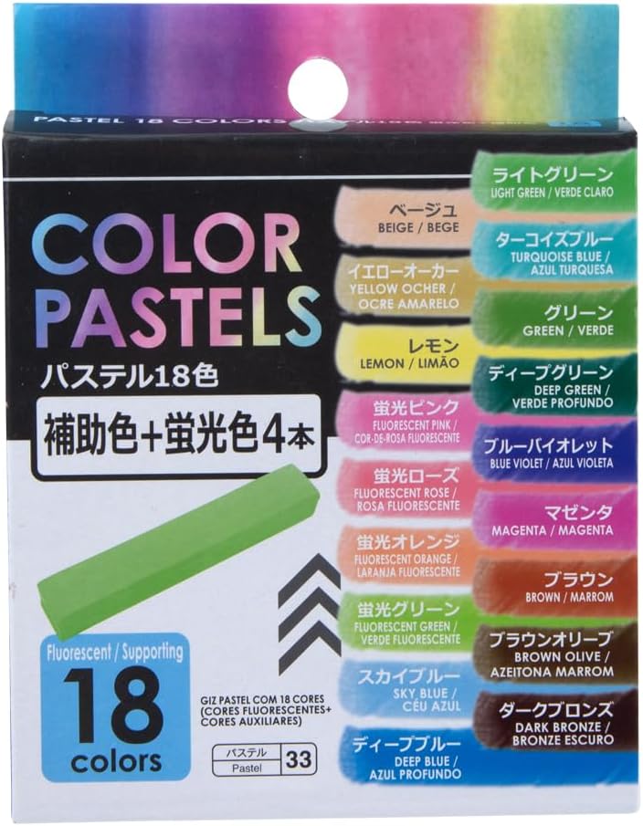 Daiso Pastel Fluorescent Marker Set of 18 Pcs - Multicolor - Image 1
